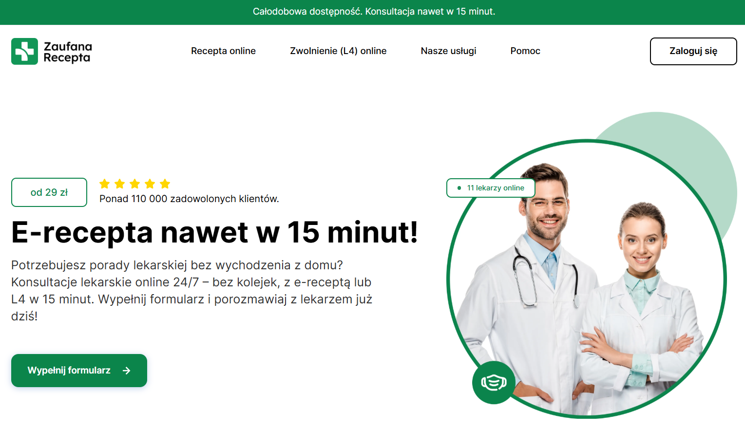 Podgląd portalu Zaufanarecepta.pl